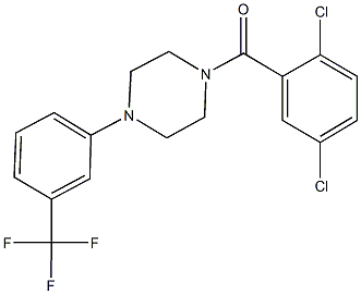 1-(2,5-dichlorobenzoyl)-4-[3-(trifluoromethyl)phenyl]piperazine Struktur