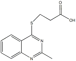 3-[(2-methyl-4-quinazolinyl)sulfanyl]propanoic acid Struktur