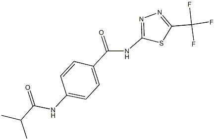 4-(isobutyrylamino)-N-[5-(trifluoromethyl)-1,3,4-thiadiazol-2-yl]benzamide Struktur