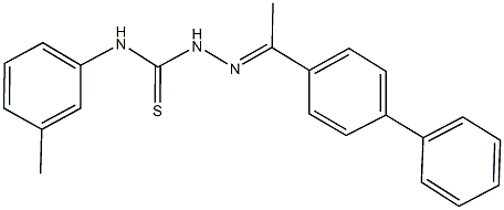 1-[1,1'-biphenyl]-4-ylethanone N-(3-methylphenyl)thiosemicarbazone Struktur