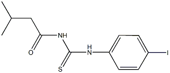 N-(4-iodophenyl)-N'-(3-methylbutanoyl)thiourea Struktur