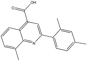 2-(2,4-dimethylphenyl)-8-methyl-4-quinolinecarboxylic acid Struktur