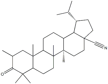 2-methyl-3-oxolupane-28-nitrile Struktur