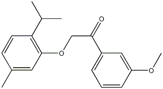 2-(2-isopropyl-5-methylphenoxy)-1-(3-methoxyphenyl)ethanone Struktur