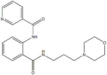 N-[2-({[3-(4-morpholinyl)propyl]amino}carbonyl)phenyl]nicotinamide Struktur