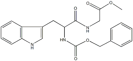 methyl {[2-{[(benzyloxy)carbonyl]amino}-3-(1H-indol-3-yl)propanoyl]amino}acetate Struktur