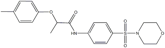 2-(4-methylphenoxy)-N-[4-(4-morpholinylsulfonyl)phenyl]propanamide Struktur