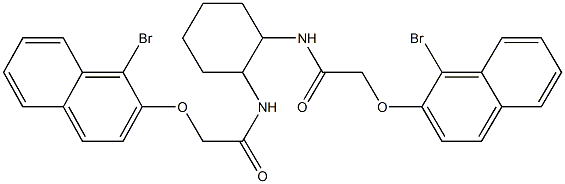 2-[(1-bromo-2-naphthyl)oxy]-N-[2-({[(1-bromo-2-naphthyl)oxy]acetyl}amino)cyclohexyl]acetamide Struktur