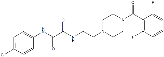 N~1~-(4-chlorophenyl)-N~2~-{2-[4-(2,6-difluorobenzoyl)-1-piperazinyl]ethyl}ethanediamide Struktur