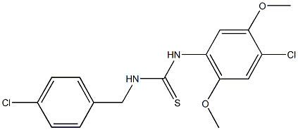 N-(4-chlorobenzyl)-N'-(4-chloro-2,5-dimethoxyphenyl)thiourea Struktur