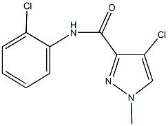 4-chloro-N-(2-chlorophenyl)-1-methyl-1H-pyrazole-3-carboxamide Struktur