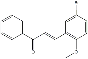 3-(5-bromo-2-methoxyphenyl)-1-phenyl-2-propen-1-one Struktur