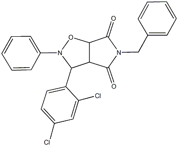 3-(2,4-dichlorophenyl)-2-phenyl-5-(phenylmethyl)dihydro-2H-pyrrolo[3,4-d]isoxazole-4,6(3H,5H)-dione Struktur