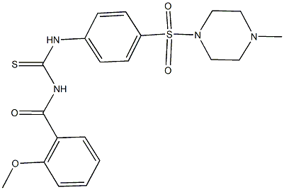 N-(2-methoxybenzoyl)-N'-{4-[(4-methyl-1-piperazinyl)sulfonyl]phenyl}thiourea Struktur