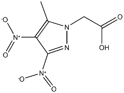 {3,4-bisnitro-5-methyl-1H-pyrazol-1-yl}acetic acid Struktur