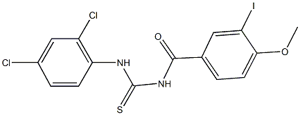 N-(2,4-dichlorophenyl)-N'-(3-iodo-4-methoxybenzoyl)thiourea Struktur