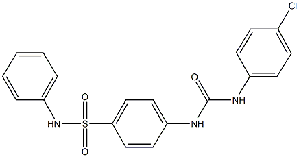 4-{[(4-chloroanilino)carbonyl]amino}-N-phenylbenzenesulfonamide Struktur