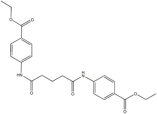 ethyl 4-({5-[4-(ethoxycarbonyl)anilino]-5-oxopentanoyl}amino)benzoate Struktur