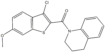 3-chloro-2-(3,4-dihydro-1(2H)-quinolinylcarbonyl)-1-benzothien-6-yl methyl ether Struktur