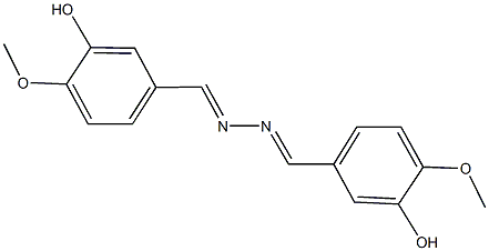 3-hydroxy-4-methoxybenzaldehyde (3-hydroxy-4-methoxybenzylidene)hydrazone Struktur