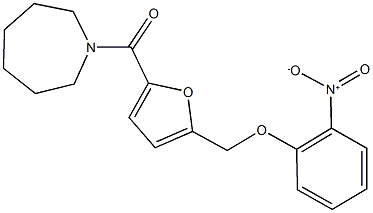 1-[5-({2-nitrophenoxy}methyl)-2-furoyl]azepane Struktur