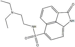 N-[2-(diethylamino)ethyl]-2-oxo-1,2-dihydrobenzo[cd]indole-6-sulfonamide Struktur