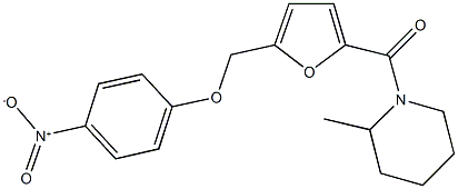 1-[5-({4-nitrophenoxy}methyl)-2-furoyl]-2-methylpiperidine Struktur