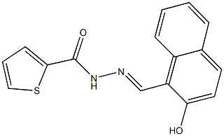 N'-[(2-hydroxy-1-naphthyl)methylene]thiophene-2-carbohydrazide Struktur