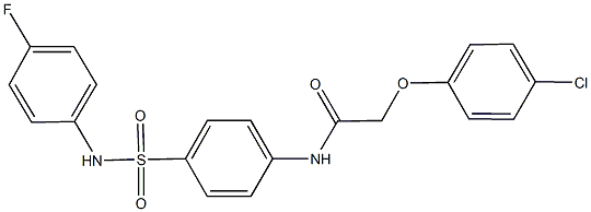 2-(4-chlorophenoxy)-N-{4-[(4-fluoroanilino)sulfonyl]phenyl}acetamide Struktur