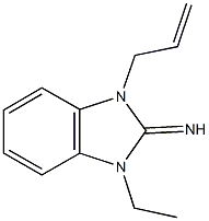 1-allyl-3-ethyl-1,3-dihydro-2H-benzimidazol-2-imine Struktur