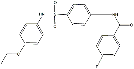 N-{4-[(4-ethoxyanilino)sulfonyl]phenyl}-4-fluorobenzamide Struktur