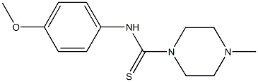 N-(4-methoxyphenyl)-4-methyl-1-piperazinecarbothioamide Struktur