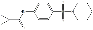 N-[4-(piperidin-1-ylsulfonyl)phenyl]cyclopropanecarboxamide Struktur