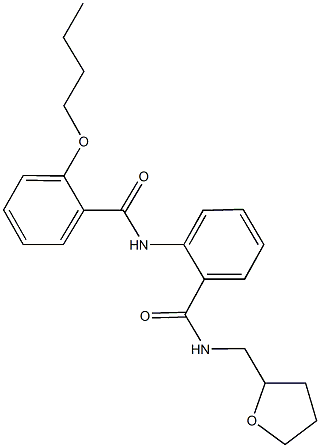 2-[(2-butoxybenzoyl)amino]-N-(tetrahydro-2-furanylmethyl)benzamide Struktur