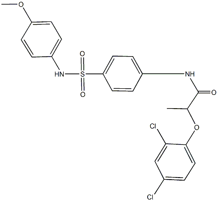 2-(2,4-dichlorophenoxy)-N-{4-[(4-methoxyanilino)sulfonyl]phenyl}propanamide Struktur