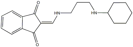 2-({[3-(cyclohexylamino)propyl]amino}methylene)-1H-indene-1,3(2H)-dione Struktur