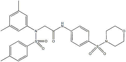 2-{3,5-dimethyl[(4-methylphenyl)sulfonyl]anilino}-N-[4-(4-morpholinylsulfonyl)phenyl]acetamide Struktur