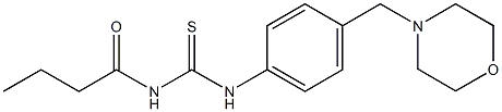 N-butyryl-N'-[4-(4-morpholinylmethyl)phenyl]thiourea Struktur