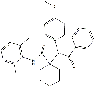 N-{1-[(2,6-dimethylanilino)carbonyl]cyclohexyl}-N-(4-methoxyphenyl)benzamide Struktur