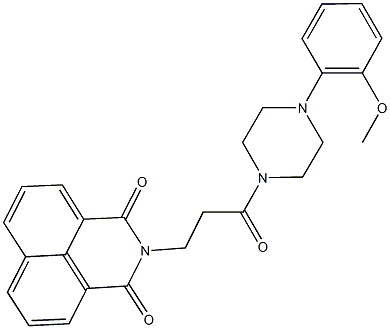 2-{3-[4-(2-methoxyphenyl)-1-piperazinyl]-3-oxopropyl}-1H-benzo[de]isoquinoline-1,3(2H)-dione Struktur