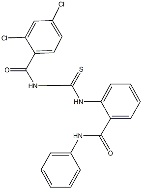 2-({[(2,4-dichlorobenzoyl)amino]carbothioyl}amino)-N-phenylbenzamide Struktur