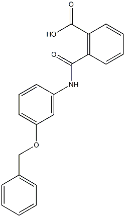 2-{[3-(benzyloxy)anilino]carbonyl}benzoic acid Struktur