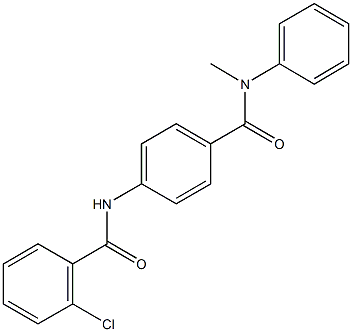 2-chloro-N-{4-[(methylanilino)carbonyl]phenyl}benzamide Struktur