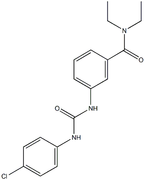 3-{[(4-chloroanilino)carbonyl]amino}-N,N-diethylbenzamide Struktur