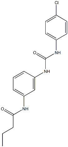 N-(3-{[(4-chloroanilino)carbonyl]amino}phenyl)butanamide Struktur