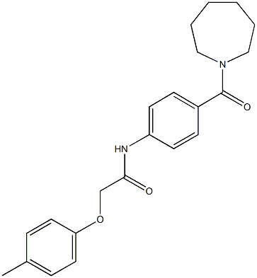 N-[4-(1-azepanylcarbonyl)phenyl]-2-(4-methylphenoxy)acetamide Struktur