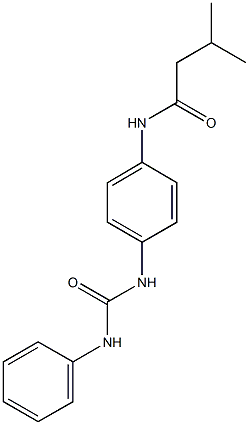 N-{4-[(anilinocarbonyl)amino]phenyl}-3-methylbutanamide Struktur