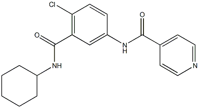 N-{4-chloro-3-[(cyclohexylamino)carbonyl]phenyl}isonicotinamide Struktur