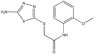 2-[(5-amino-1,3,4-thiadiazol-2-yl)sulfanyl]-N-(2-methoxyphenyl)acetamide Struktur