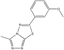 methyl3-(3-methyl[1,2,4]triazolo[3,4-b][1,3,4]thiadiazol-6-yl)phenylether Struktur